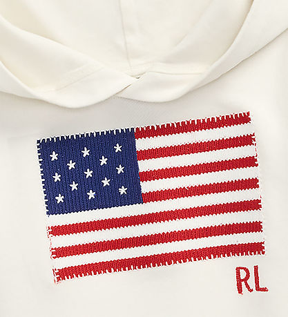 Polo Ralph Lauren Kapuzenpullover - Weiß m. Flagge