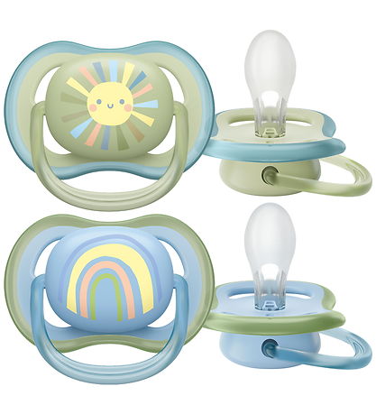 Philips Avent Schnuller - 2er-Pack - Ultra Air - Blau/Grün m. Pr