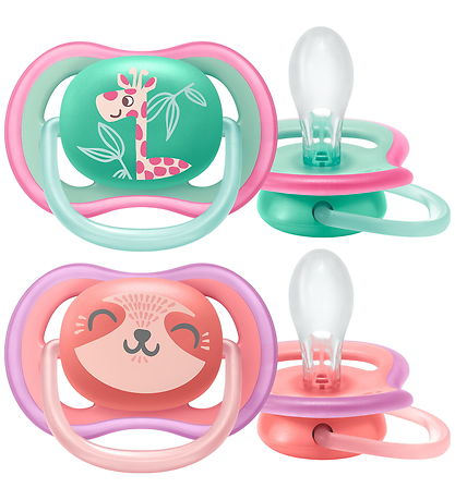 Philips Avent Schnuller - 2er-Pack - Ultra Air - Rosa/Grün m. Pr