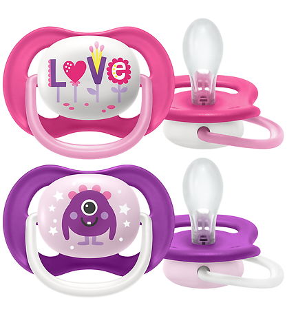 Philips Avent Schnuller - 2er-Pack - Ultra Air - Lila/Pink m. Pr