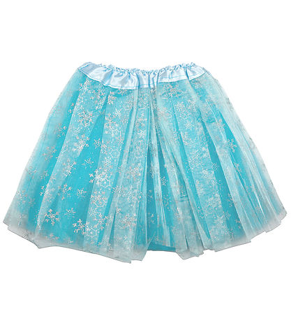 Molly & Rose Kostüm - Tüllrock - Blau Schneeflocken Glitter