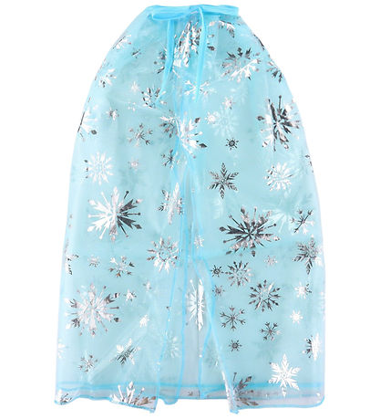Molly & Rose Kostüm - Umhang - Blau Schneeflocken Silber