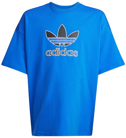 adidas Originals Stuttermabolur - Trefoil - Blátt