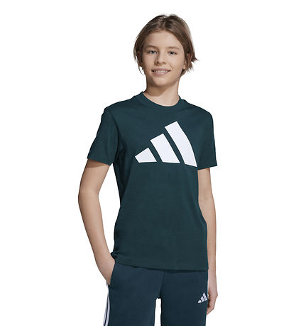 adidas Performance Stuttermabolur - J BL Tee 160 - AURIVY/White