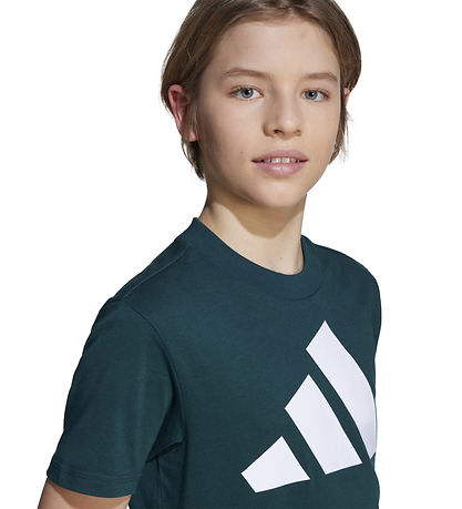 adidas Performance Stuttermabolur - J BL Tee 160 - AURIVY/White
