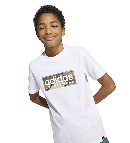 adidas Performance T-paita - B Camo Lin - Valkoinen