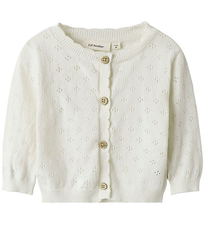 Lil' Atelier Cardigan - Knitted - NbfGliva - Coconut Milk