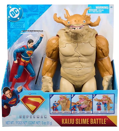 Superman Toy Figures - Kaiju & Superman - Slime Battle