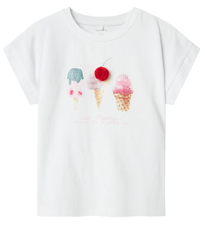 Name It Stuttermabolur - NmfJosephina - Bright White