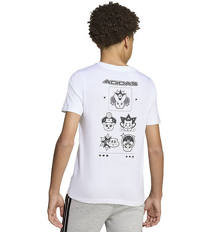 adidas Performance Stuttermabolur - J ANIME - Hvítt