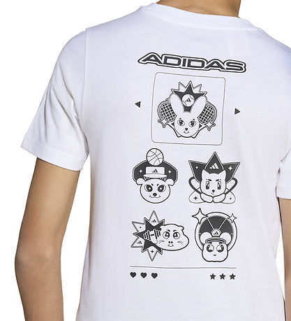 adidas Performance Stuttermabolur - J ANIME - Hvítt