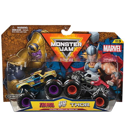 Monster Jam Truck - 1:64 - Marvel - 2er-Pack - Thanos vs. Thor