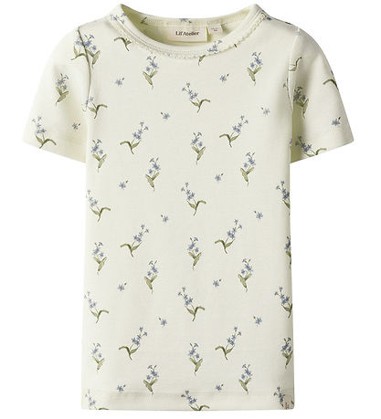 Lil' Atelier T-shirt - NmfGayo - Coconut Milk/Forget Me Not