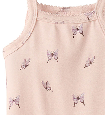 Lil' Atelier Sommerstrampler - NbfGayo - Peach Blush/Fliege