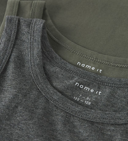 Name It Unterhemd - Noos - NkmTank - 2er-Pack - Tee Leaf/Dark Gr