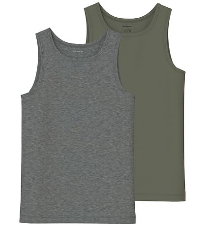 Name It Unterhemd - Noos - NkmTank - 2er-Pack - Tee Leaf/Dark Gr