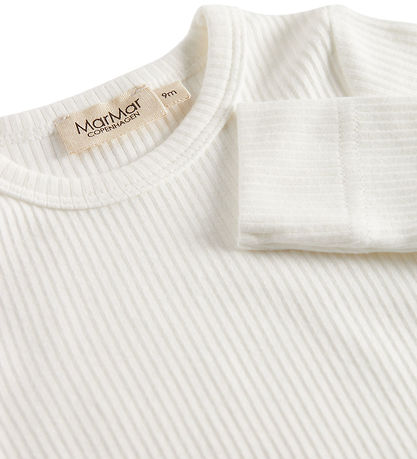 MarMar Samfella l/e - Rib - Plain - Nei - Mjúkt White