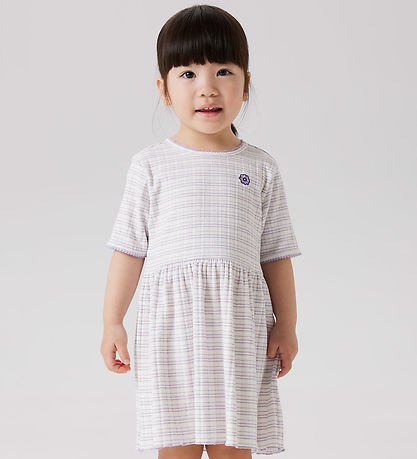Name It Kleid - Rib - NmfFiona - Bright White/Streifen