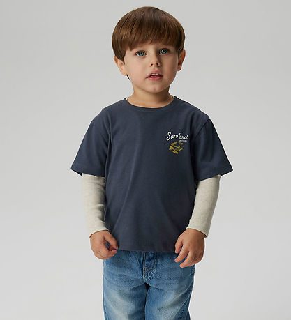 Name It T-shirt - NmmDartin - Ombre Blue/Frukostklubb
