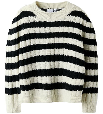 Name It Bluse - Strick - NkfDitte - Buttercreme/Black