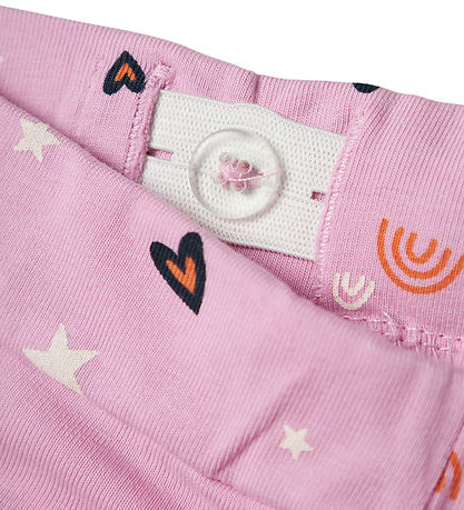 Name It Trousers - NbfVandora - Pastel Lavender/Hearts