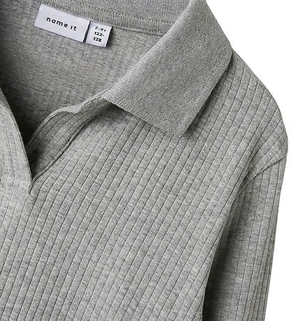 Name It Pólóskyrta - NkfDusa - Grey Melange