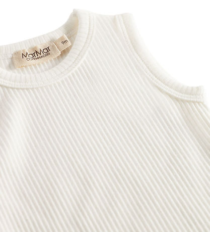 MarMar Bodysuit Sleeveless - Rib - Sleeveless - Noos - Gentle Wh