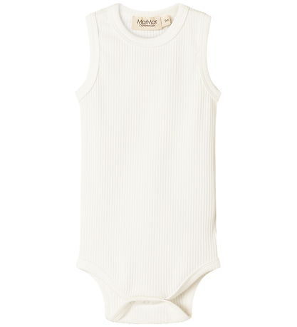 MarMar Bodysuit Sleeveless - Rib - Sleeveless - Noos - Gentle Wh
