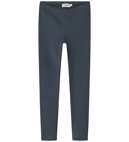 MarMar Leggings - Rib - Modal - Blátt
