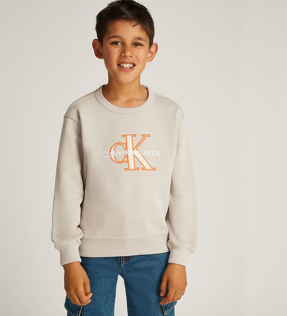 Calvin Klein Sweatshirt - Outlined Mono - Chateau Grey