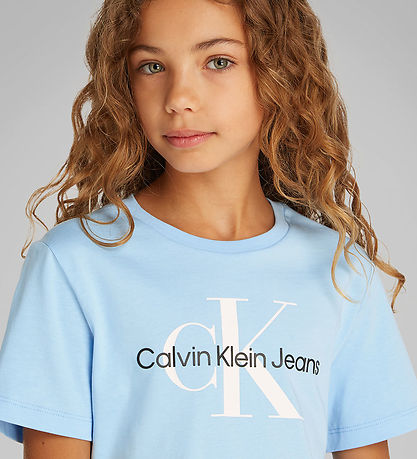 Calvin Klein T-Shirt – CK-Monogramm – Blue Bell