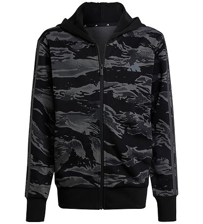 adidas Performance Cardigan - J Camo FZ HD - Black/GREFIV