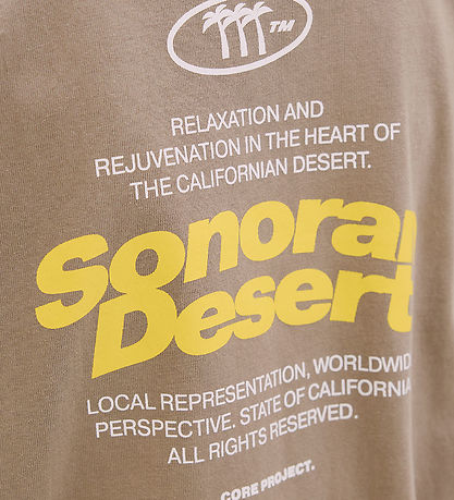 Jack & Jones Stuttermabolur - JcoRetreat leturgerð - Desert Taup