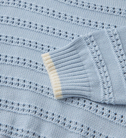 Mads Nørgaard Blússa - Prjónað - Inga - Kasmír Blue/Vanilla Ice