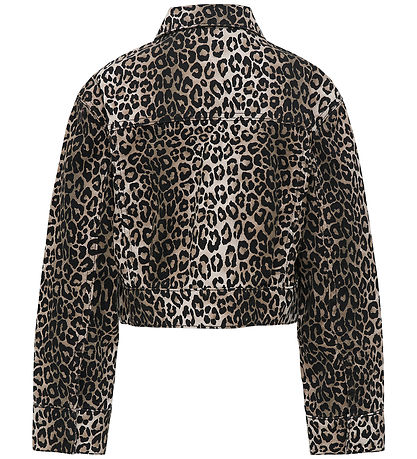 Kids Only Jeansjacke - KogSandra - Lumi Printed - Schwarz/Leo