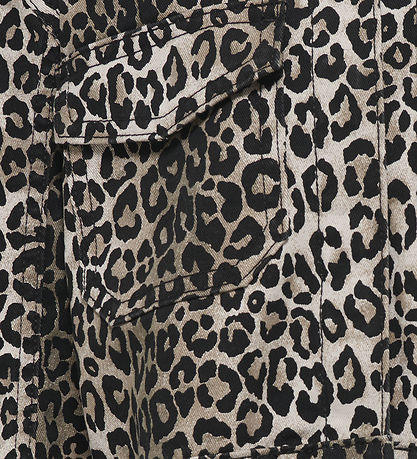 Kids Only Jeansjacke - KogSandra - Lumi Printed - Schwarz/Leo