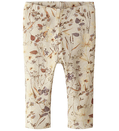 Name It Leggings - Rib - NbfNiara - Haframjöl/viðarrós
