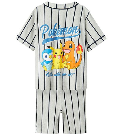 Name It Shorts Set - NkmMaska - Pokémon - Hellgrau-Meliert
