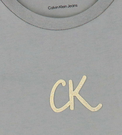 Calvin Klein T-shirt - Glitter - Mourning Dove Grey