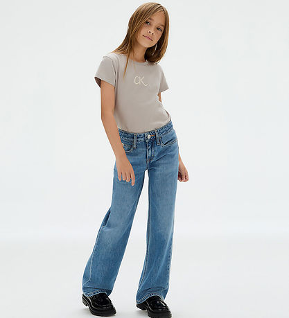 Calvin Klein T-shirt - Glitter - Mourning Dove Grey