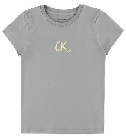 Calvin Klein T-shirt - Glitter - Mourning Dove Grey