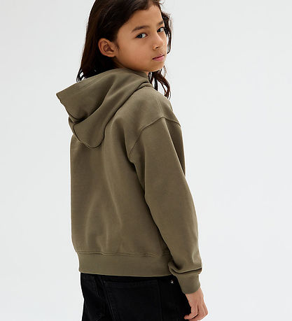 Calvin Klein Kapuzenpullover - Gesticktes Logo am Hals - Dusty O