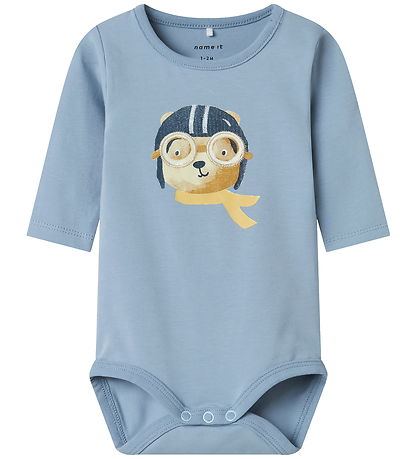 Name It Bodysuit l/s - NbmKopilot - Dusty Blue