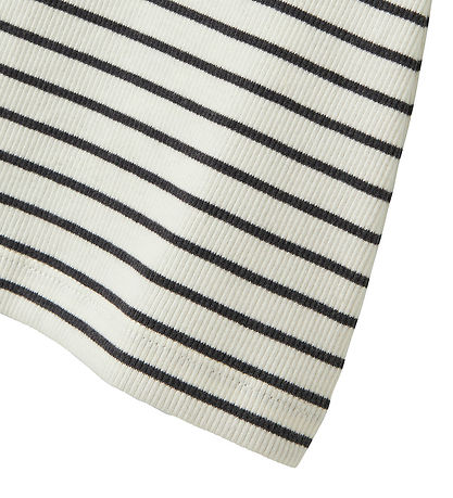LMTD Stuttermabolur - NlfHinaja - Dark Grey Melange/White Rönd