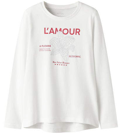 Name It Blouse - Loose - NkfViolet - Bright White/Lamour