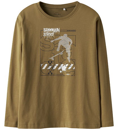 Name It Blouse - Loose - NkmVagno - Dull Gold/Street