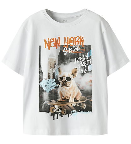 Name It T-shirt - NkmVoto - Bright White/Street Style