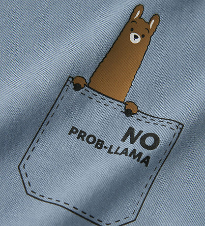 Name It Blússa - NmmVagno - Dusty Blue/Llama Pocket