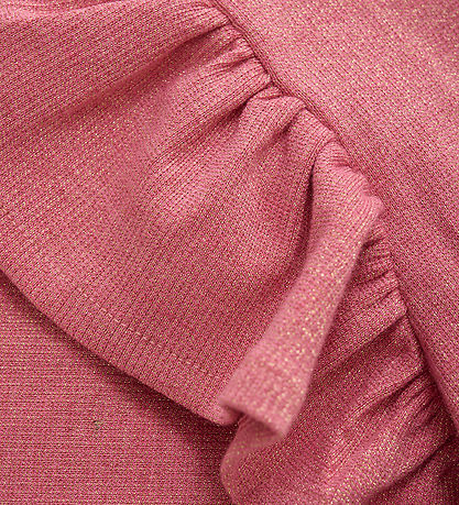 Minymo T-shirt - Rib - Glitter - Azalea Rosa