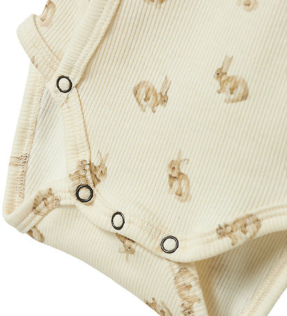 Lil' Atelier Bodysuit l/s - Slim - Nbnlavo - Turtledove/Rabbit
